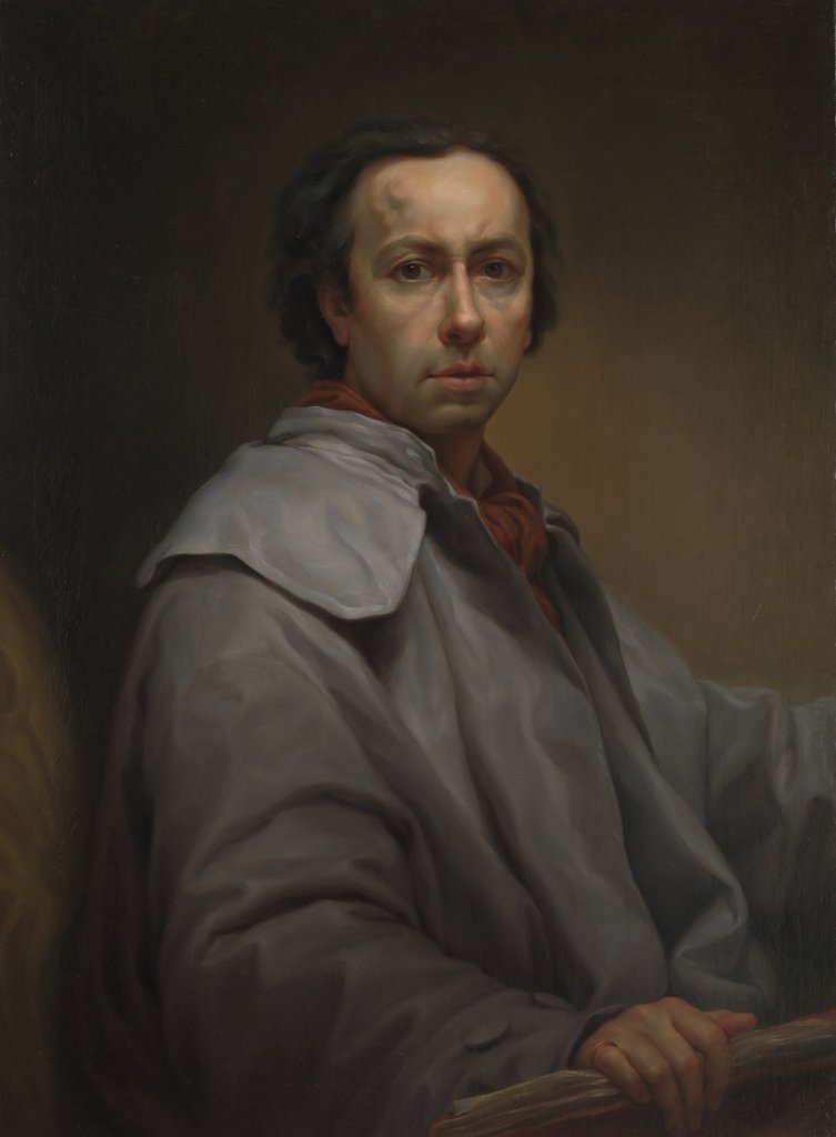 Detail of Self-Portrait, 1776 by Anton Raphael Mengs