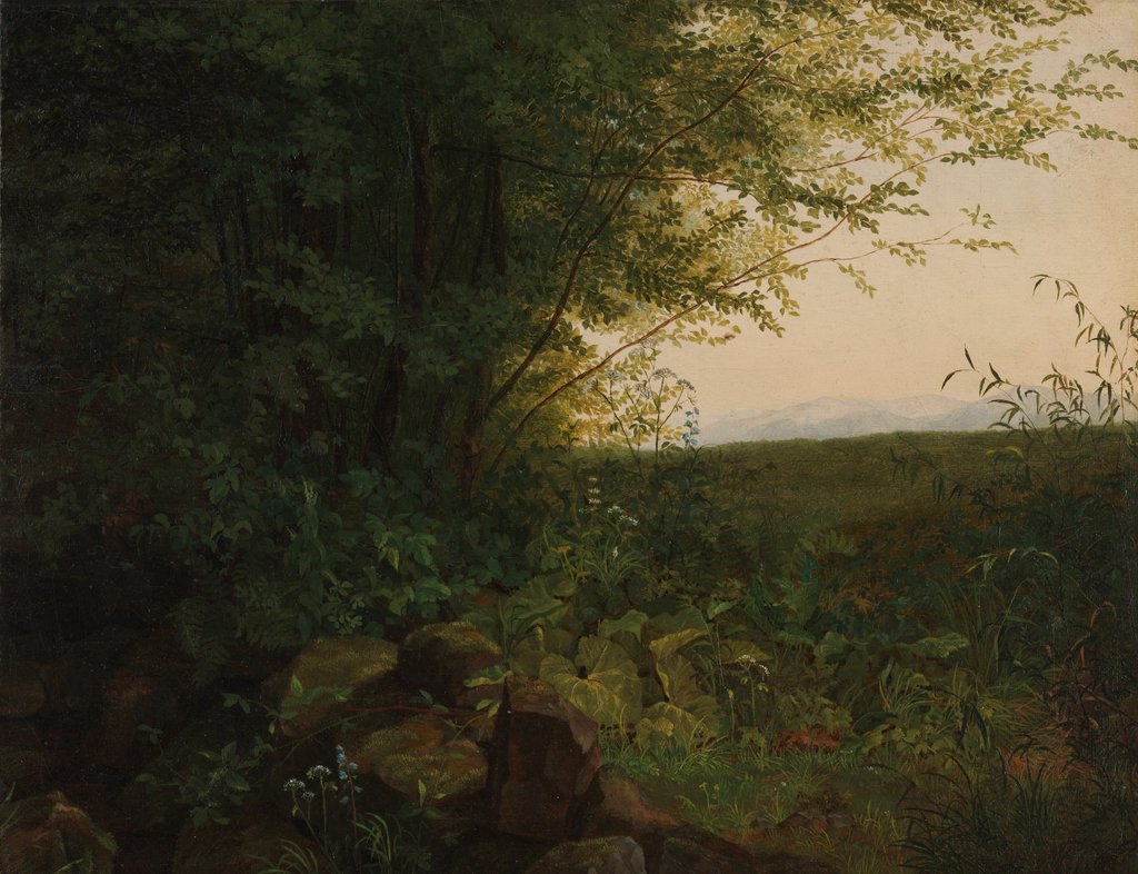 Detail of At the Edge of the Forest, ca. 1820 by August Heinrich