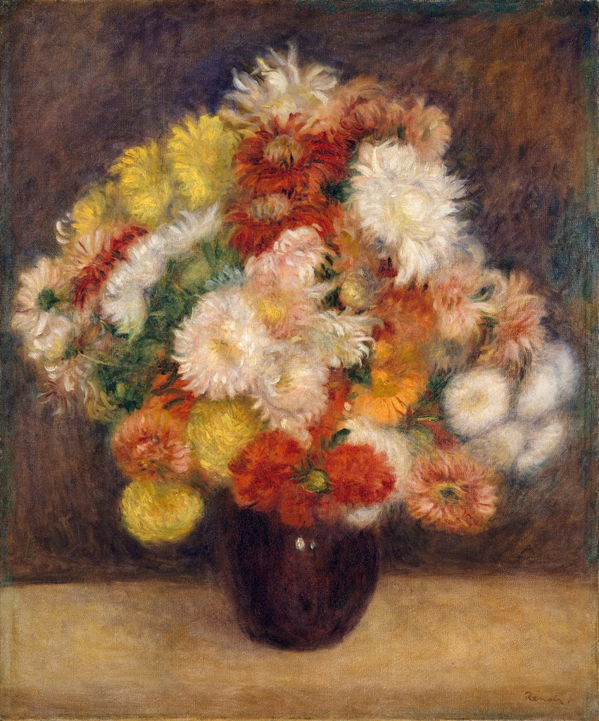 Detail of Bouquet of Chrysanthemums, 1881 by Pierre-Auguste Renoir