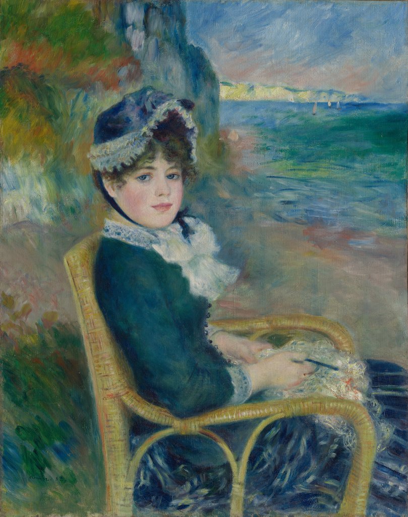 Detail of By the Seashore, 1883 by Pierre-Auguste Renoir
