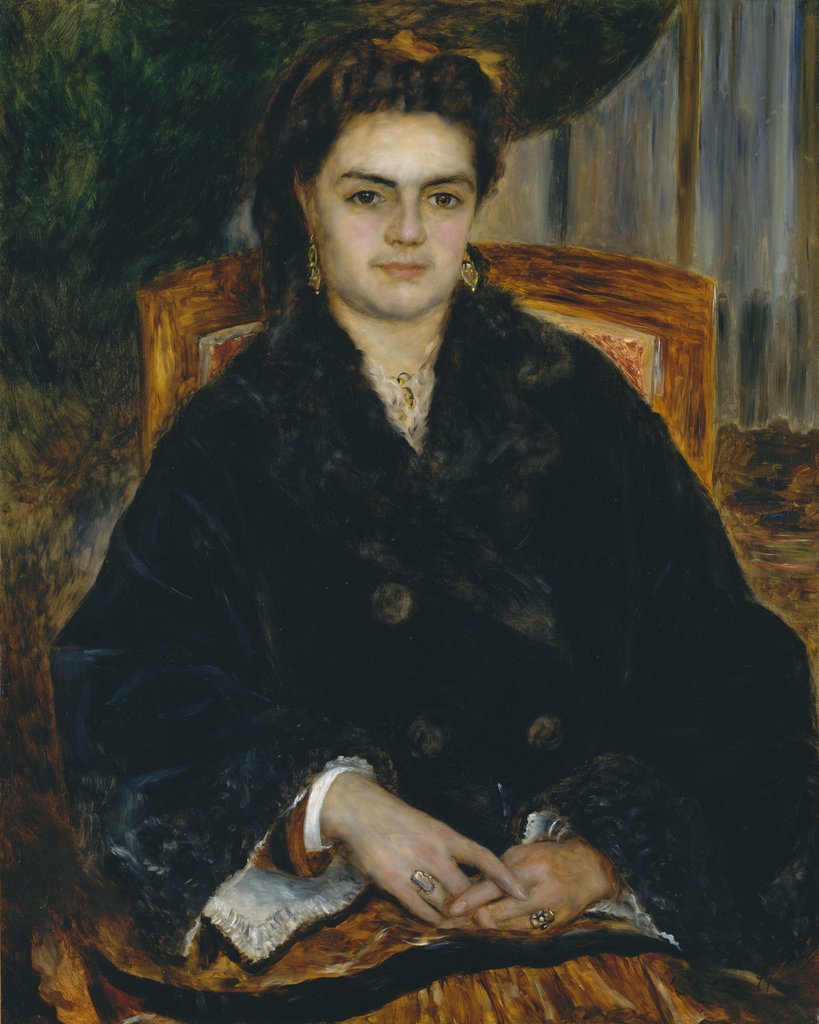Detail of Madame Édouard Bernier, 1871 by Pierre-Auguste Renoir