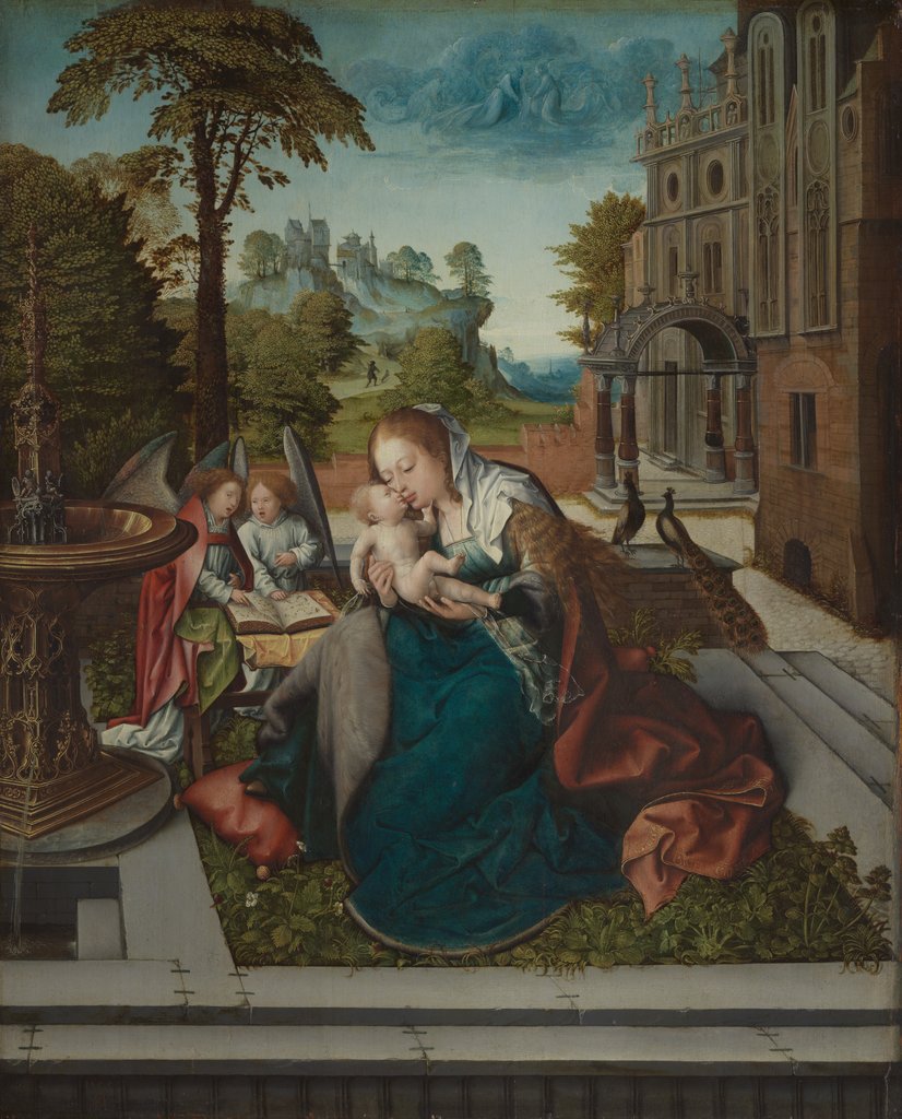 Detail of Virgin and Child with Angels, ca. 1518 by Bernaert van Orley