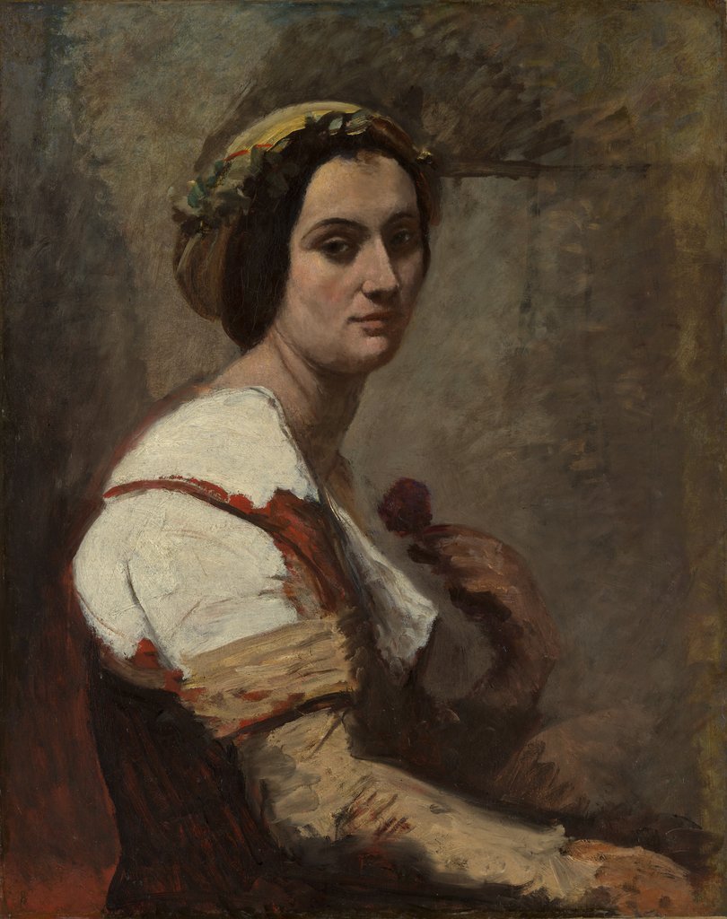 Detail of Sibylle, ca. 1870 by Jean-Baptiste-Camille Corot