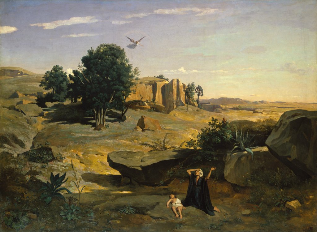 Detail of Hagar in the Wilderness, 1835 by Jean-Baptiste-Camille Corot