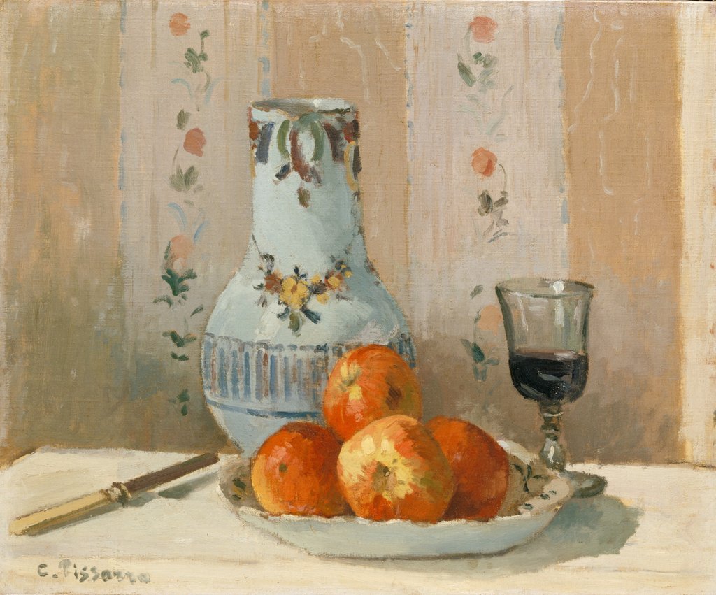 Detail of Still Life with Apples and Pitcher, 1872 by Camille Pissarro