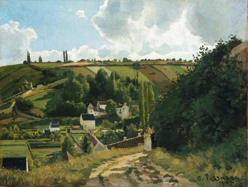 Detail of Jalais Hill, Pontoise, 1867 by Camille Pissarro