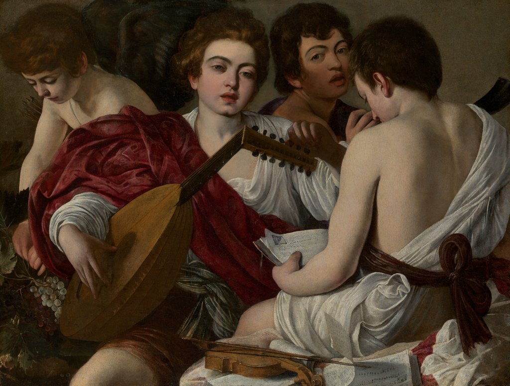 Detail of The Musicians, 1597 by Michelangelo Caravaggio