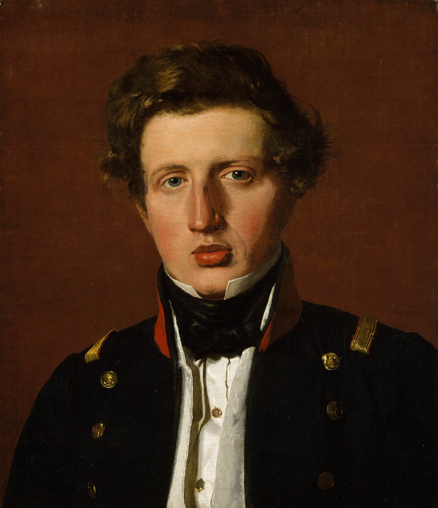 Detail of Valdemar Hjartvar Købke, the Artist's Brother, ca. 1838 by Christen Købke