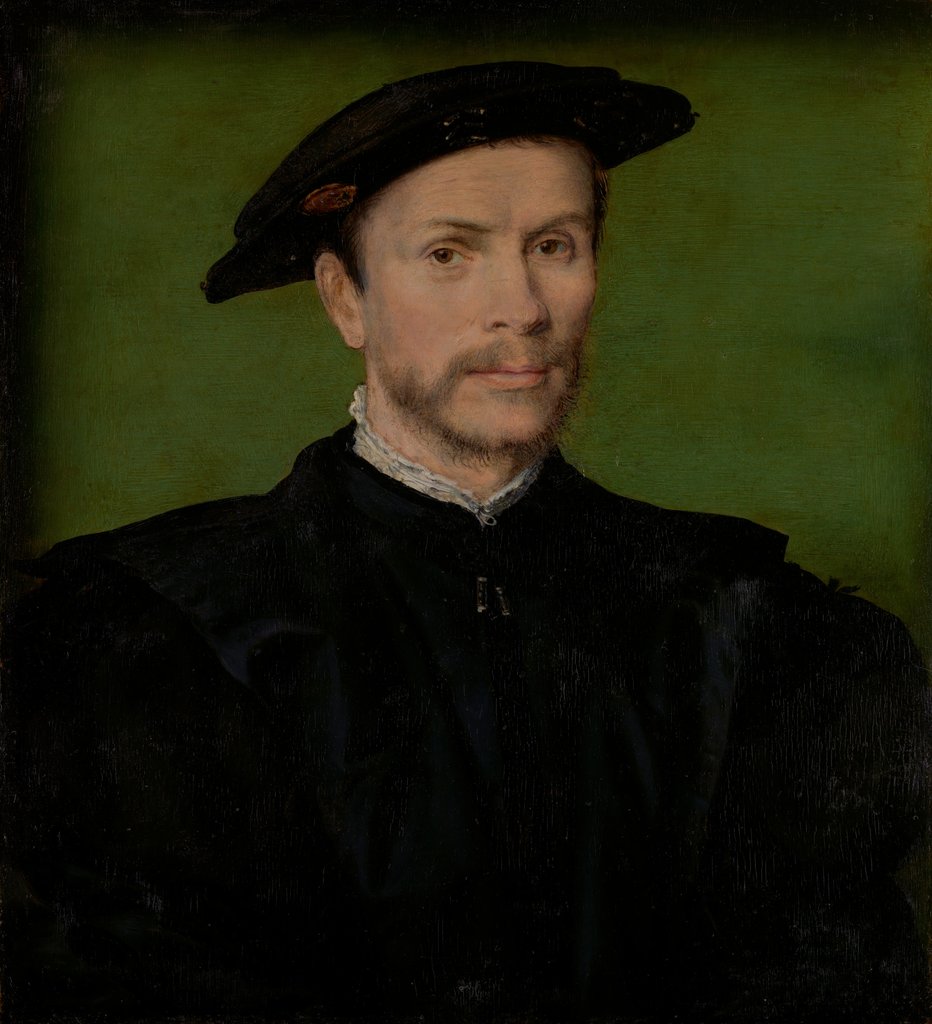 Detail of Portrait of a Bearded Man in Black by Corneille de Lyon