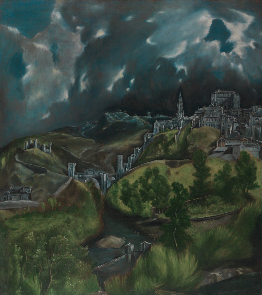 Detail of View of Toledo, ca. 1599-1600 by El Greco