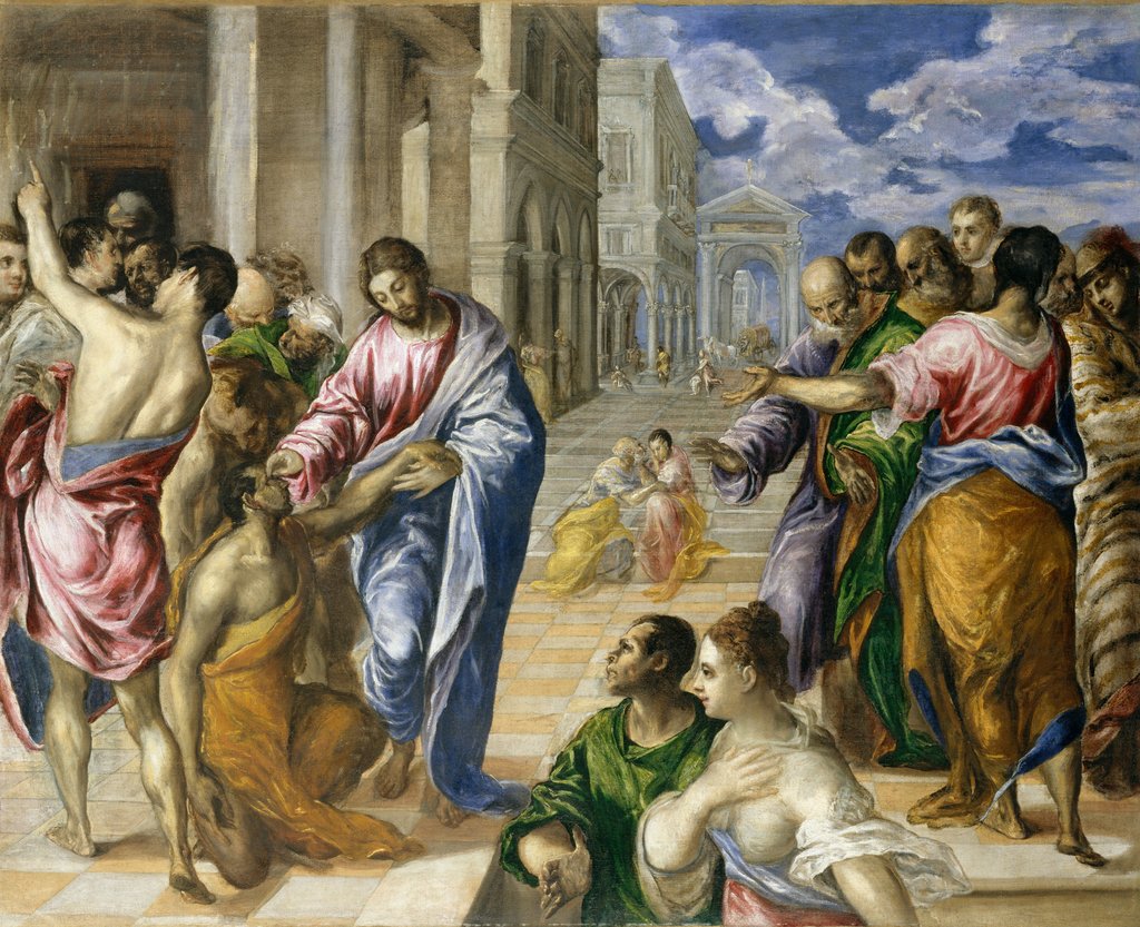 Detail of Christ Healing the Blind, ca. 1570 by El Greco