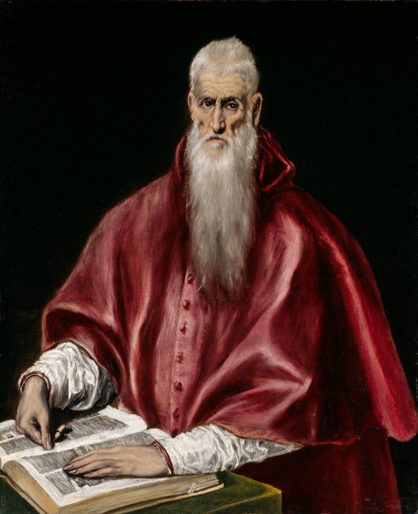 Detail of Saint Jerome as Scholar, ca. 1610 by El Greco