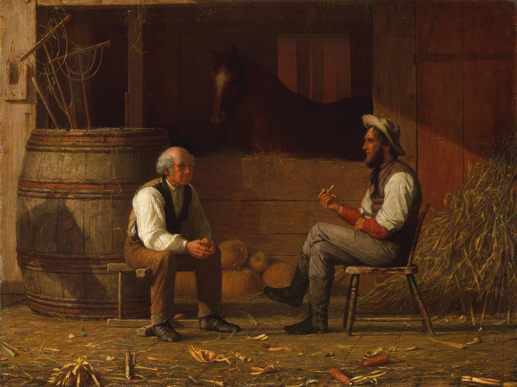 Detail of Talking It Over, 1872 by Enoch Wood Perry