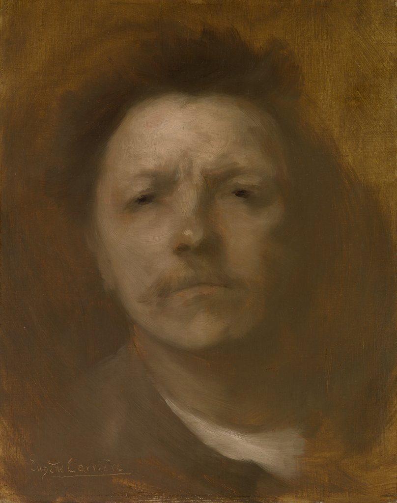 Detail of Self-Portrait, ca. 1893 by Eugene Carriere