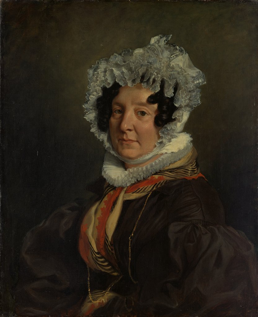 Detail of Madame Henri François Riesener, 1835 by Eugene Delacroix