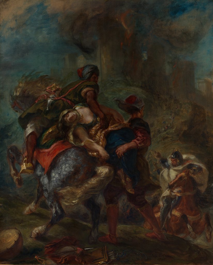 Detail of The Abduction of Rebecca, 1846 by Eugene Delacroix
