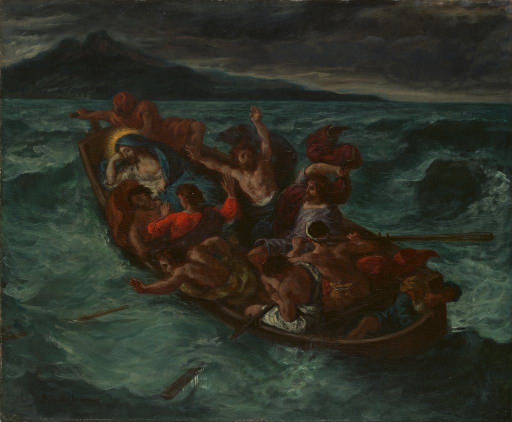 Detail of Christ Asleep during the Tempest, ca. 1853 by Eugene Delacroix