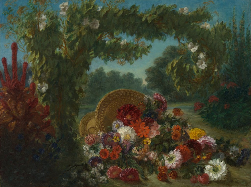 Detail of Basket of Flowers, 1848-49 by Eugene Delacroix