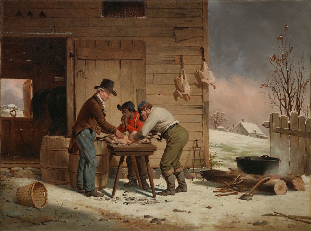 Detail of Preparing for Christmas, 1851 by Francis William Edmonds