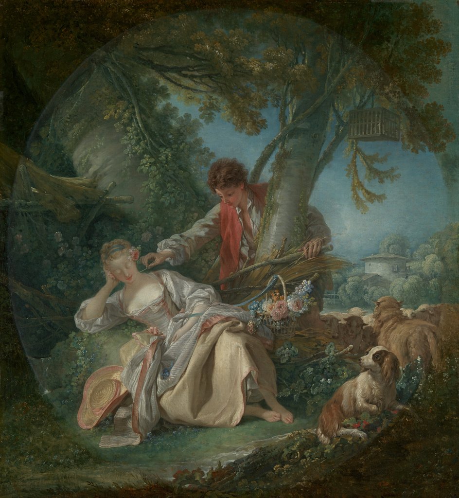 Detail of The Interrupted Sleep, 1750 by Francois Boucher