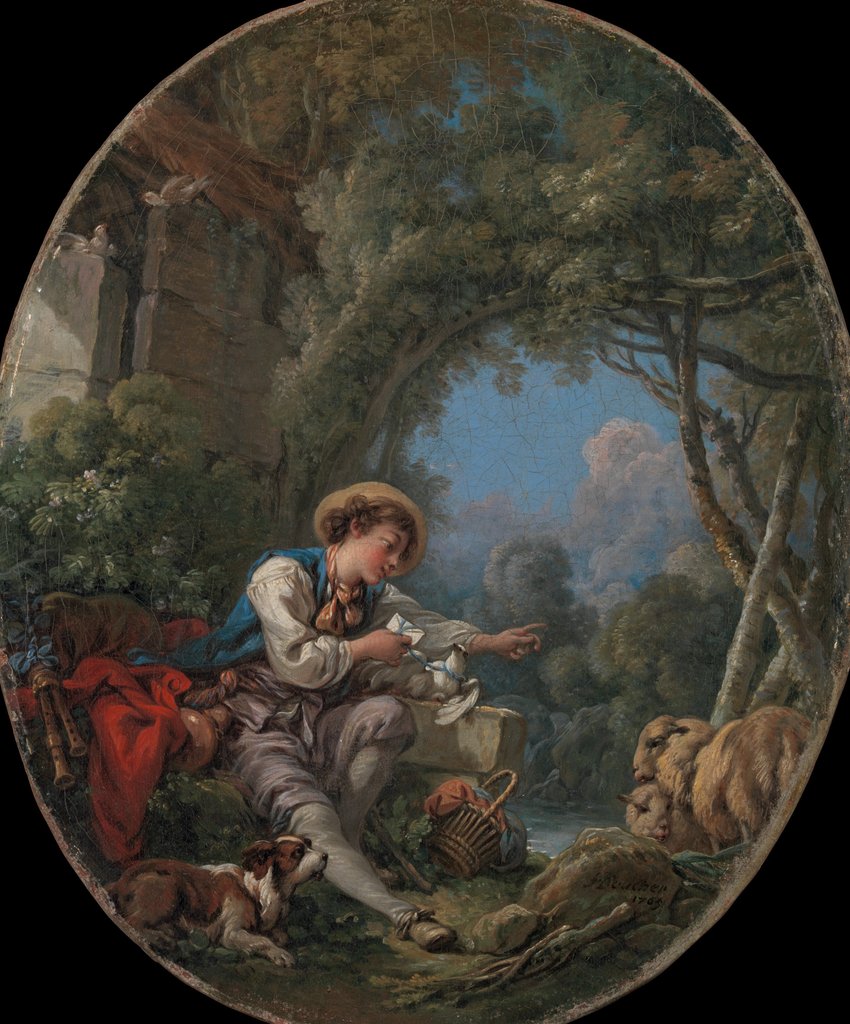 Detail of The Dispatch of the Messenger, 1765 by Francois Boucher