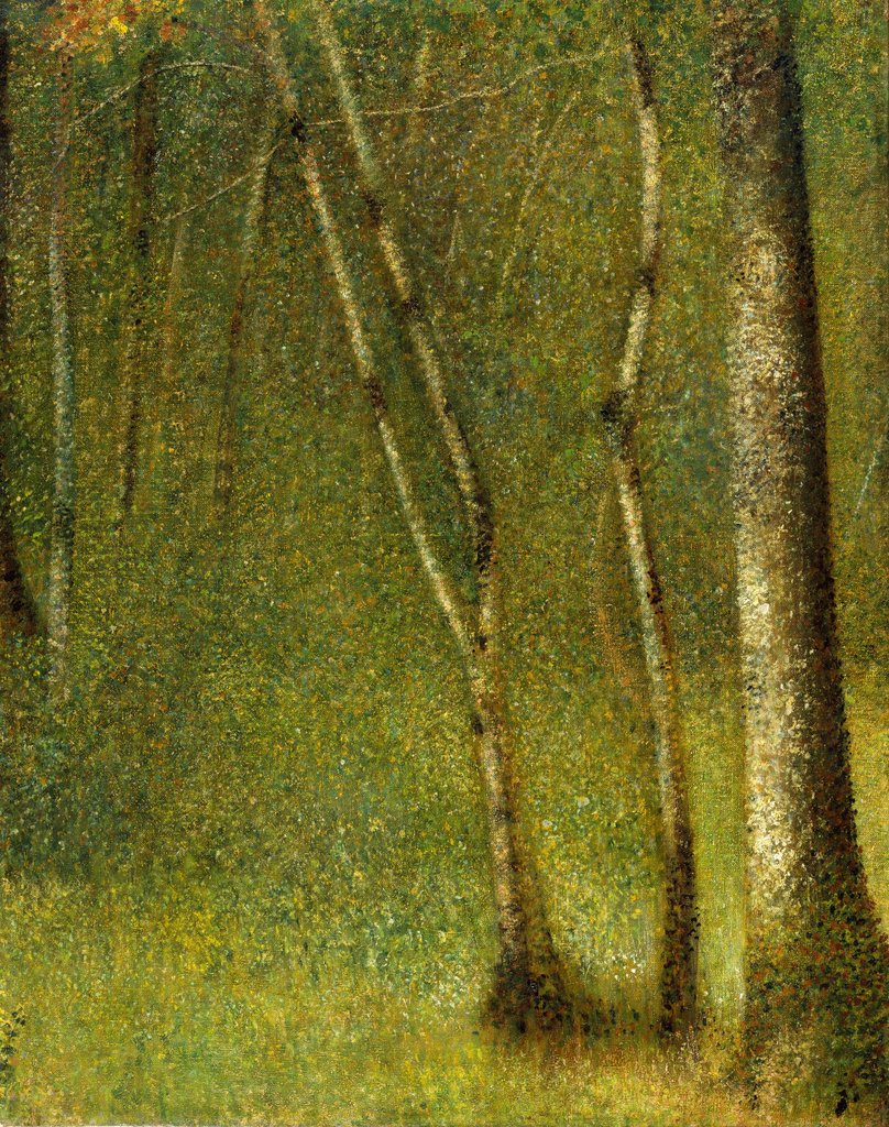 Detail of The Forest at Pontaubert, 1881 by Georges-Pierre Seurat