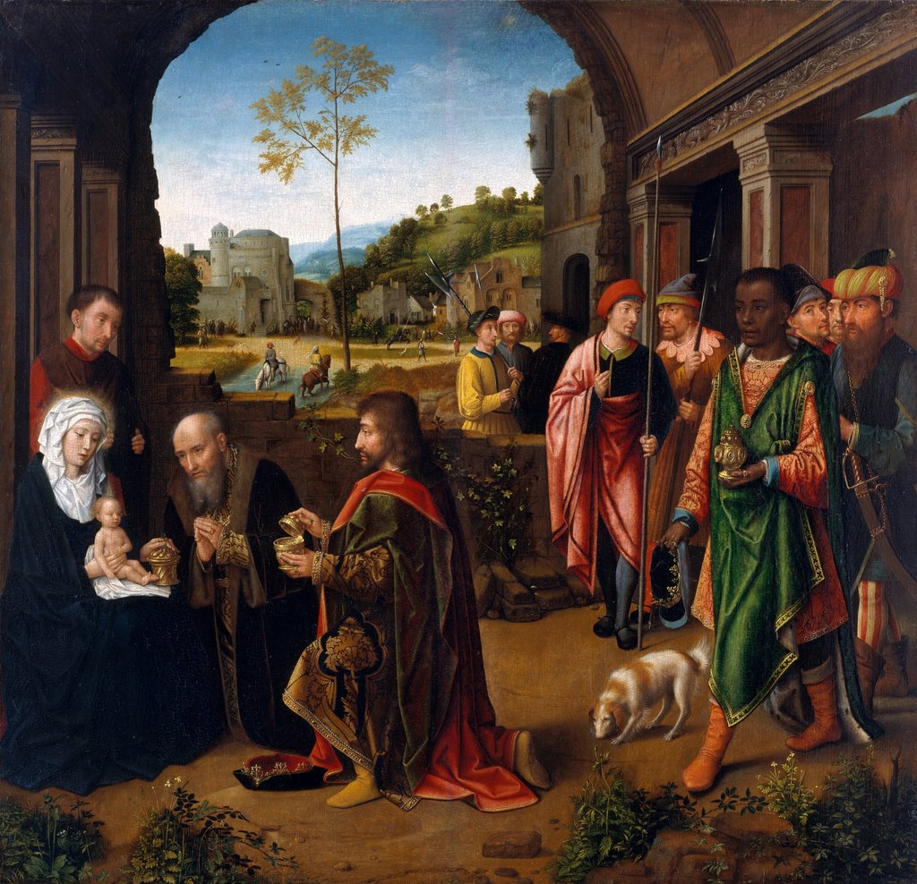 Detail of The Adoration of the Magi, ca. 1520 by Workshop of Gerard David