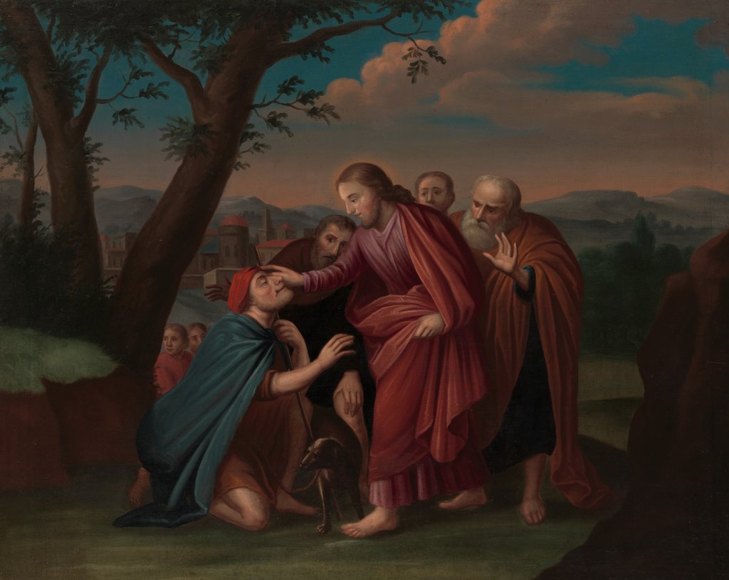 Detail of Christ Healing the Blindman, ca. 1725-30 by Gerardus Duyckinck