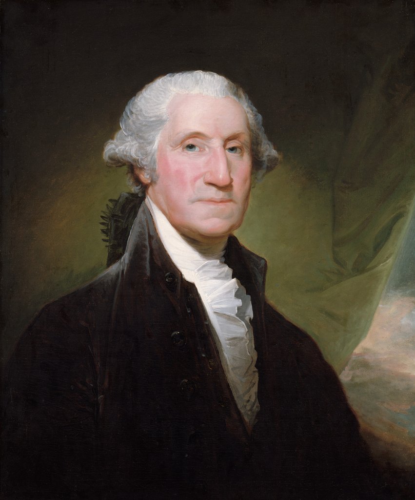 Detail of George Washington, begun 1795 by Gilbert Stuart