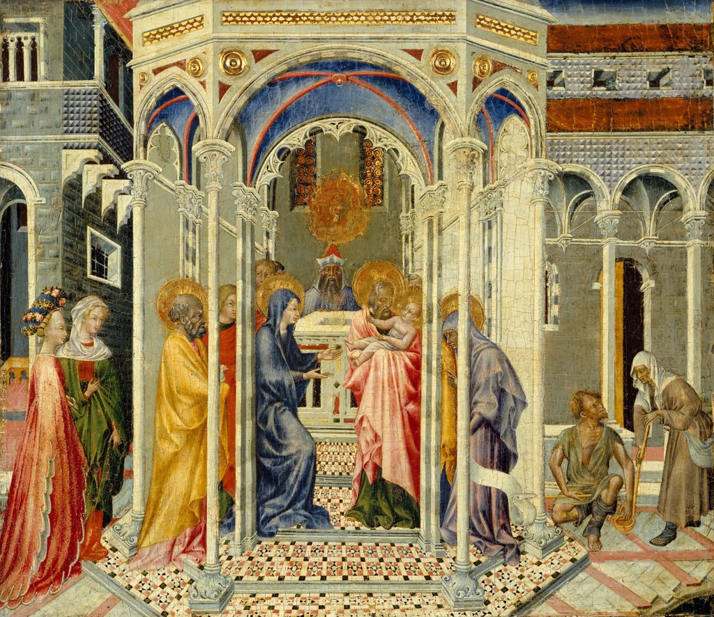 Detail of The Presentation of Christ in the Temple, ca. 1435 by Giovanni di Paolo