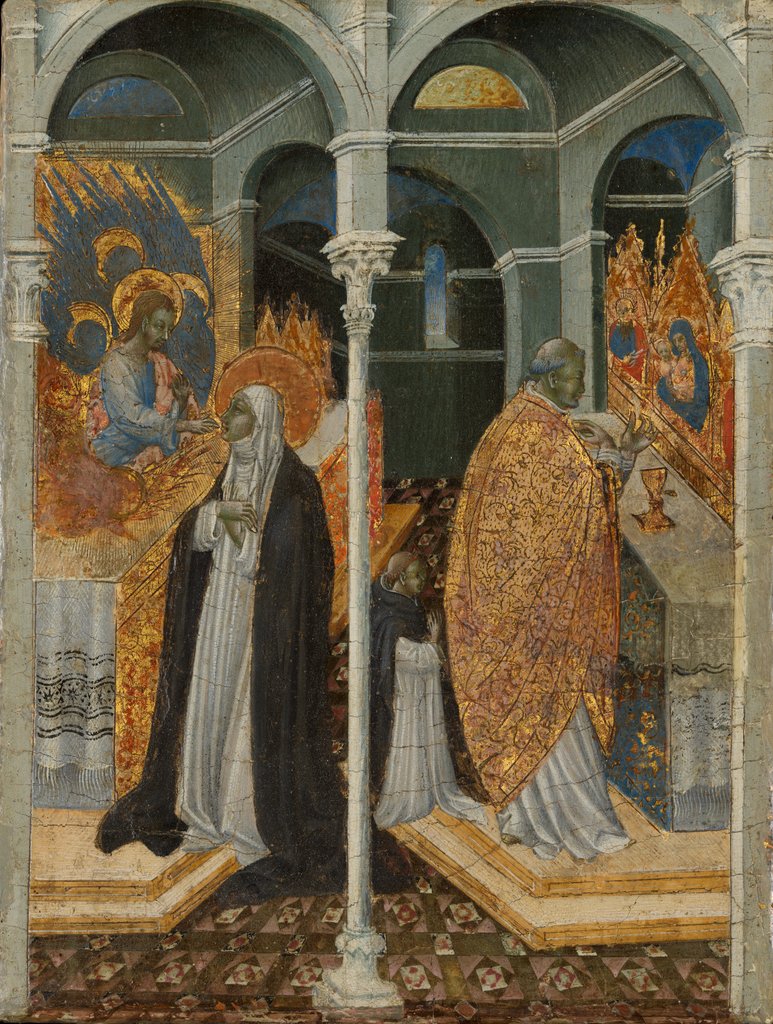 Detail of The Miraculous Communion of Saint Catherine of Siena by Giovanni di Paolo