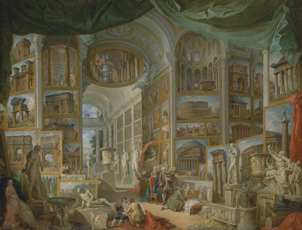 Detail of Ancient Rome, 1757 by Giovanni Paolo Panini