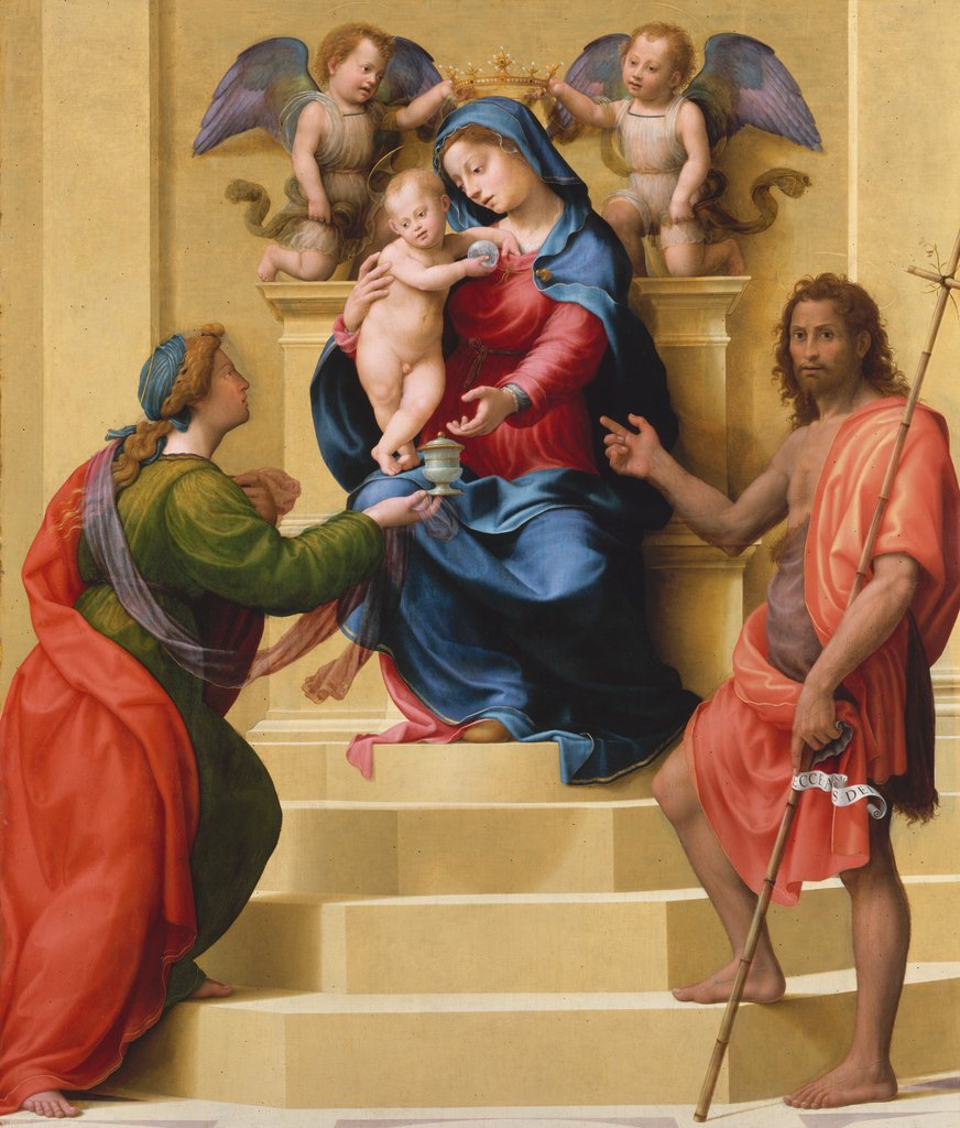 Detail of Madonna and Child Enthroned with Saints Mary Magdalen and John the Baptist, ca. 1523 by Giuliano Bugiardini
