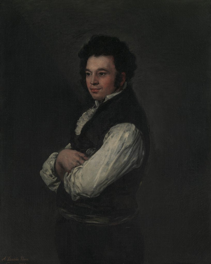 Detail of Tiburcio Pérez y Cuervo, the Architect, 1820 by Francisco Goya