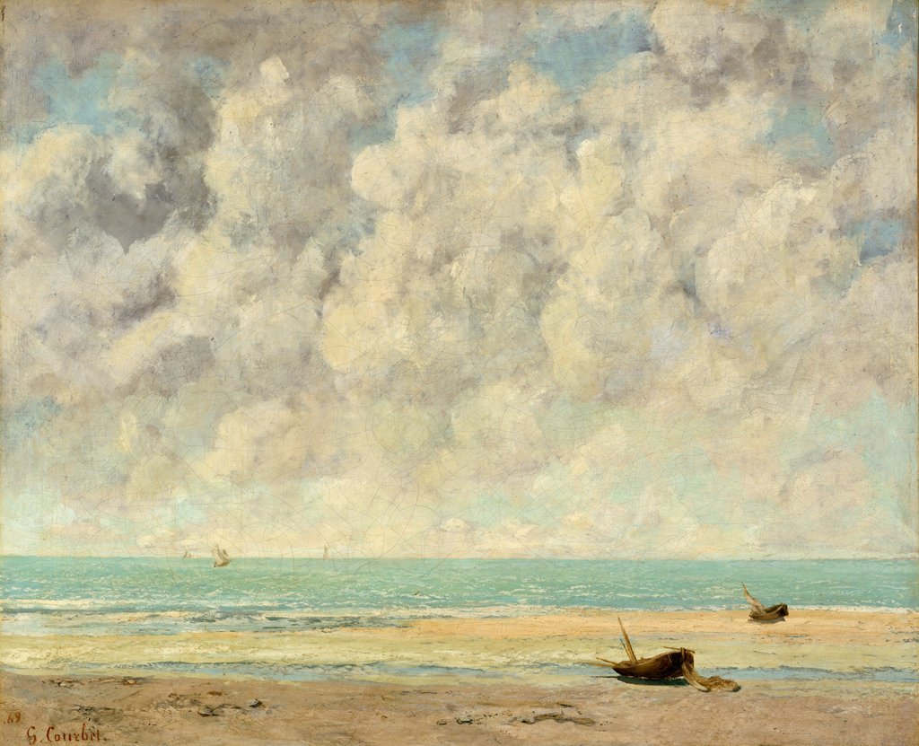 Detail of The Calm Sea, 1869 by Gustave Courbet