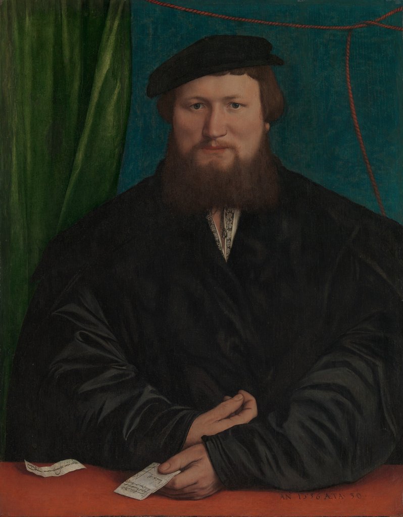 Detail of Derick Berck of Cologne, 1536 by Hans Holbein the Younger
