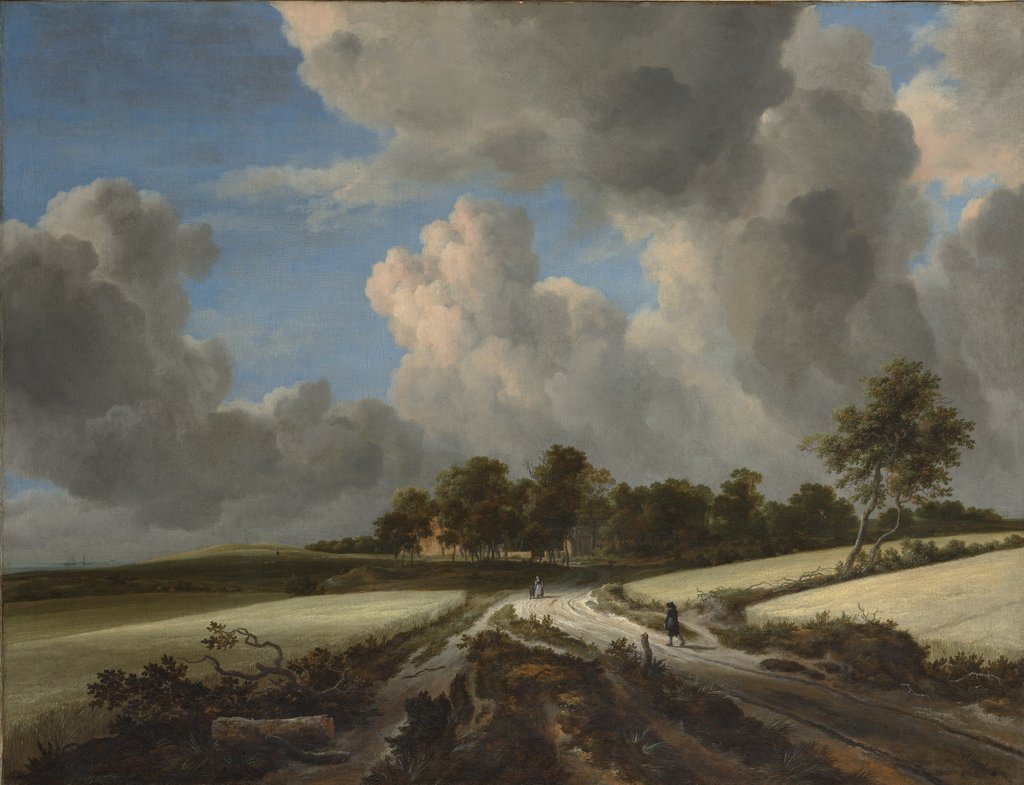 Detail of Wheat Fields, ca. 1670 by Jacob van Ruisdael