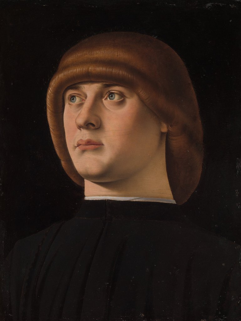 Detail of Portrait of a Young Man, 1480s by Jacometto Veneziano