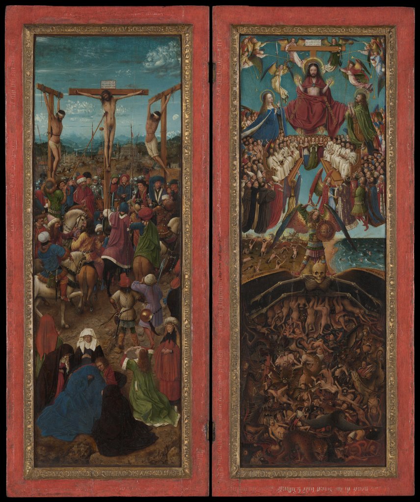 Detail of The Crucifixion; The Last Judgment, ca. 1440-41 by Jan van Eyck