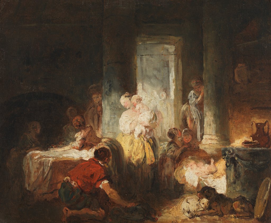 Detail of Roman Interior, ca. 1760 by Jean-Honore Fragonard