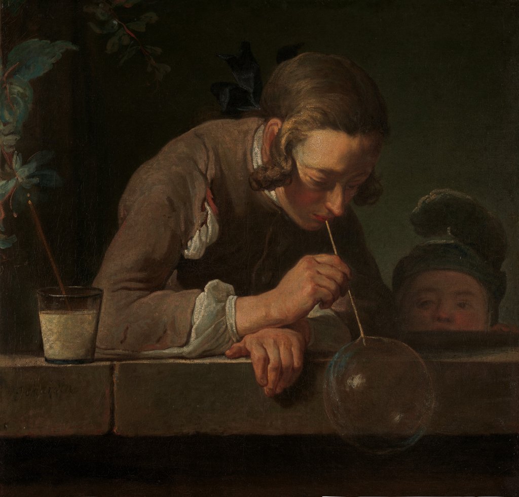Detail of Soap Bubbles, ca. 1733-34 by Jean-Simeon Chardin