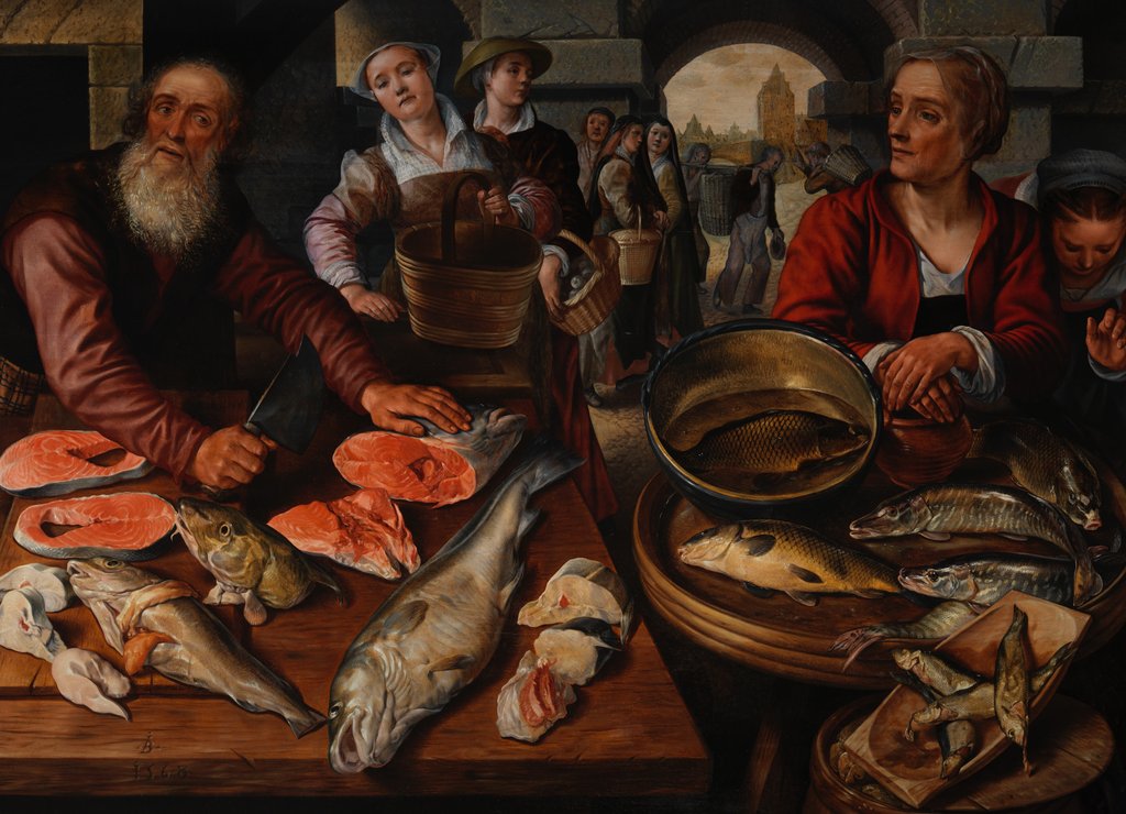Detail of Fish Market, 1568 by Joachim Beuckelaer