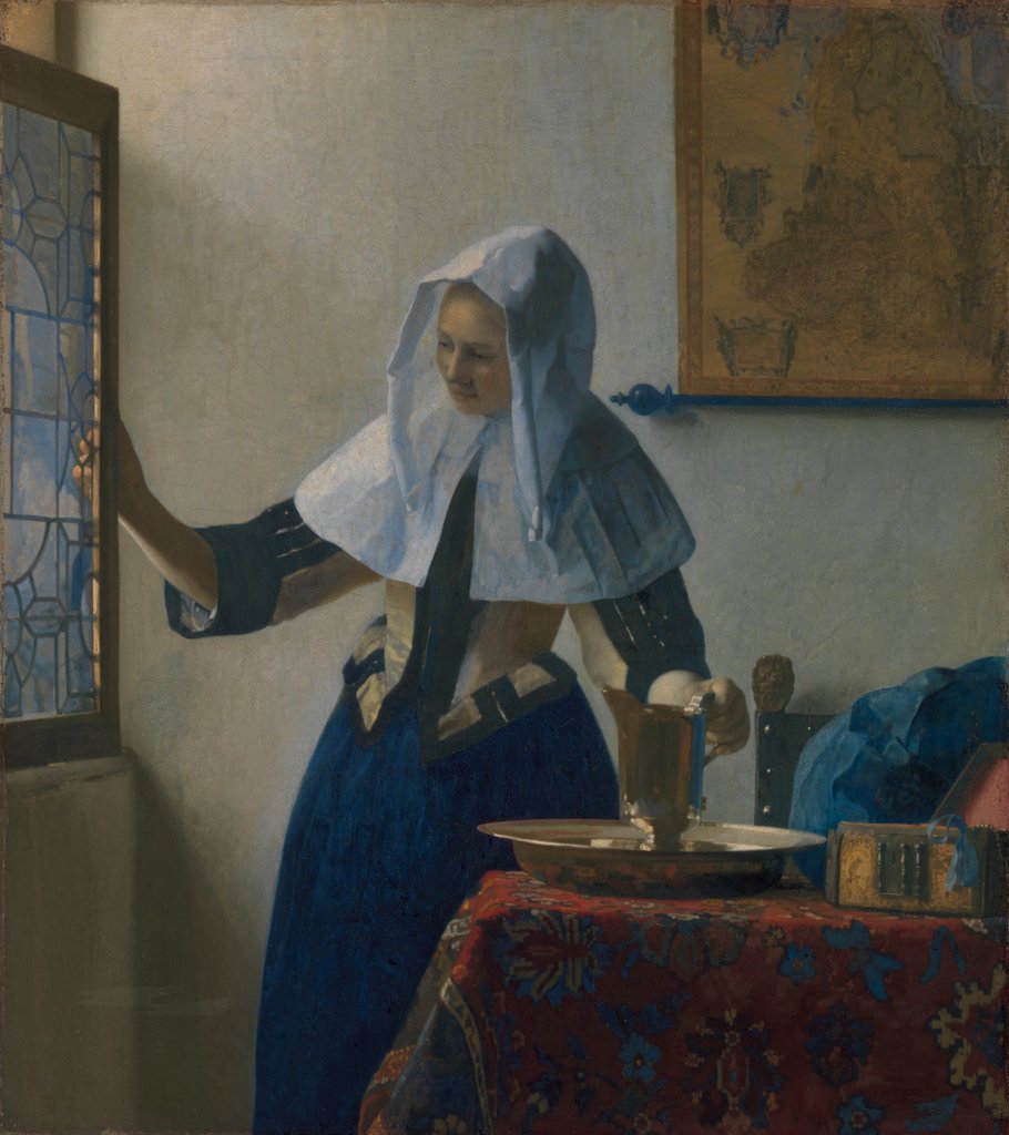 Young Woman with a Water Pitcher, ca. 1662 by Jan Vermeer