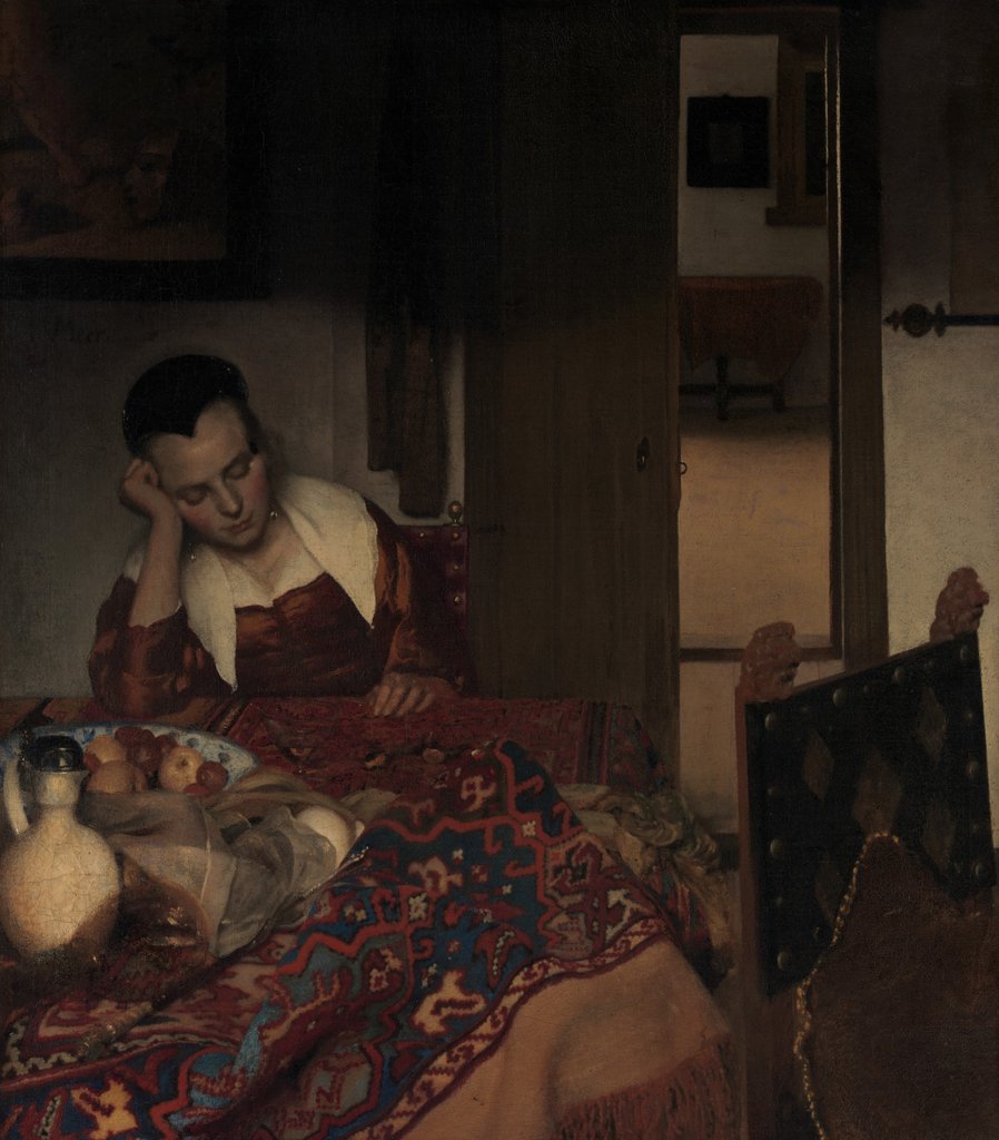 A Maid Asleep, ca. 1656-57 by Jan Vermeer