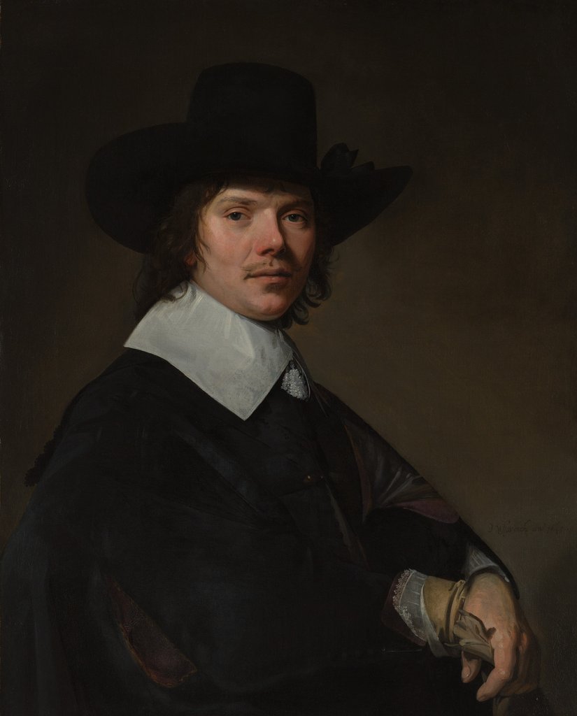 Detail of Portrait of a Man, 1645 by Jan Verspronck