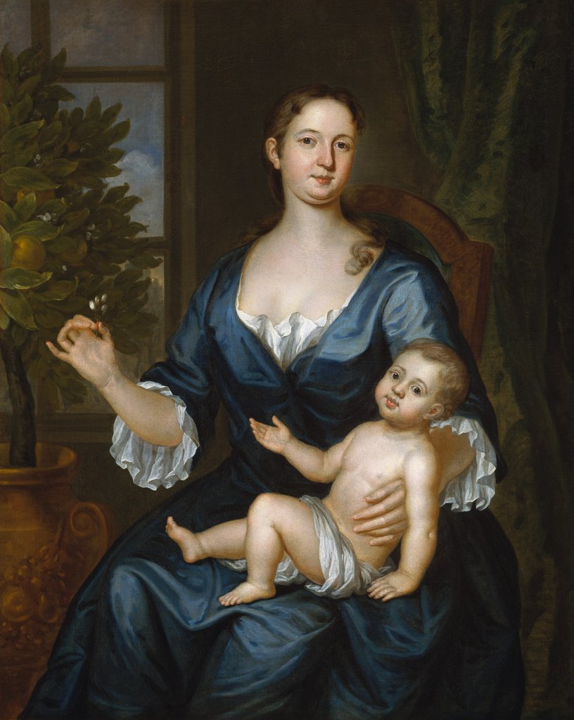 Detail of Mrs. Francis Brinley and Her Son Francis, 1729 by John Smibert