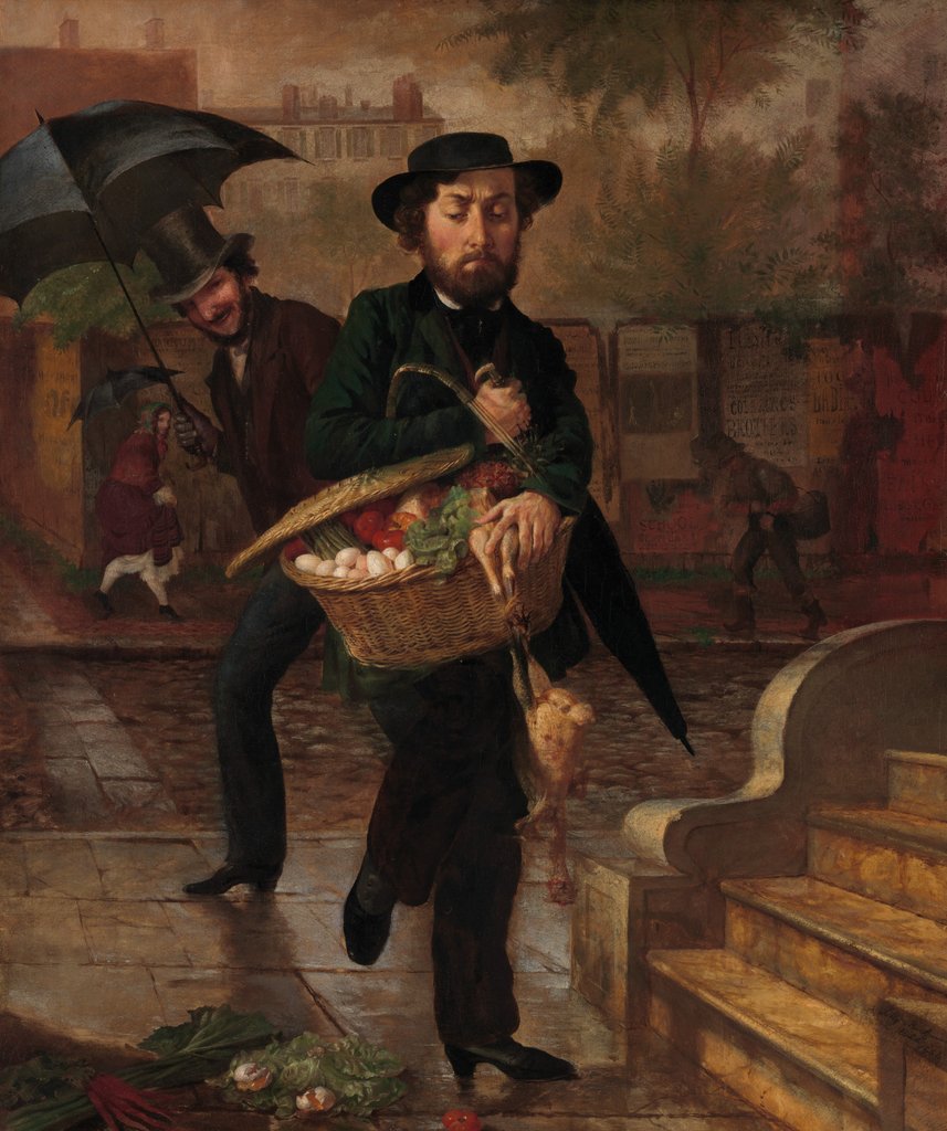 Detail of Young Husband: First Marketing, 1854 by Lilly Martin Spencer