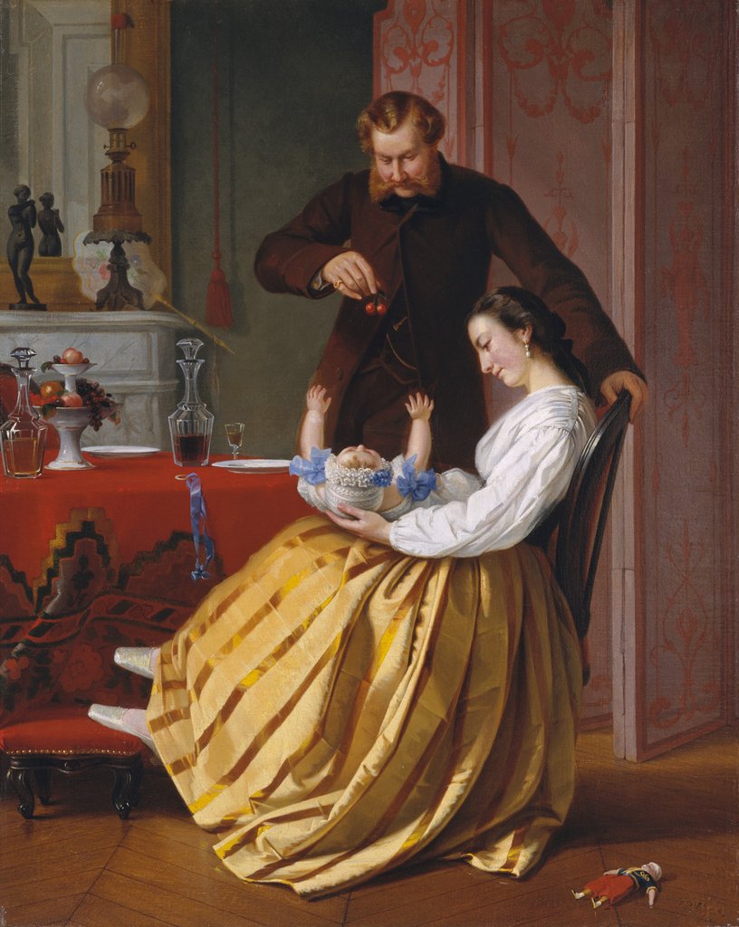 Detail of Conversation Piece, ca. 1851-52 by Lilly Martin Spencer