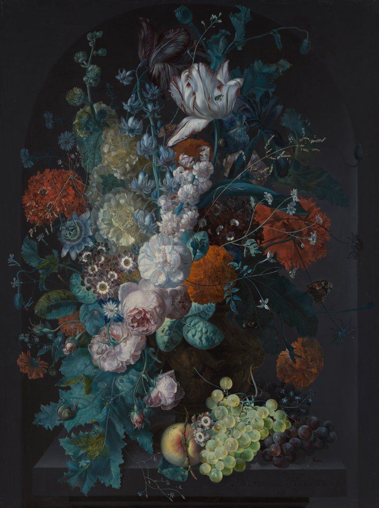 Detail of A Vase of Flowers, 1716 by Margareta Haverman
