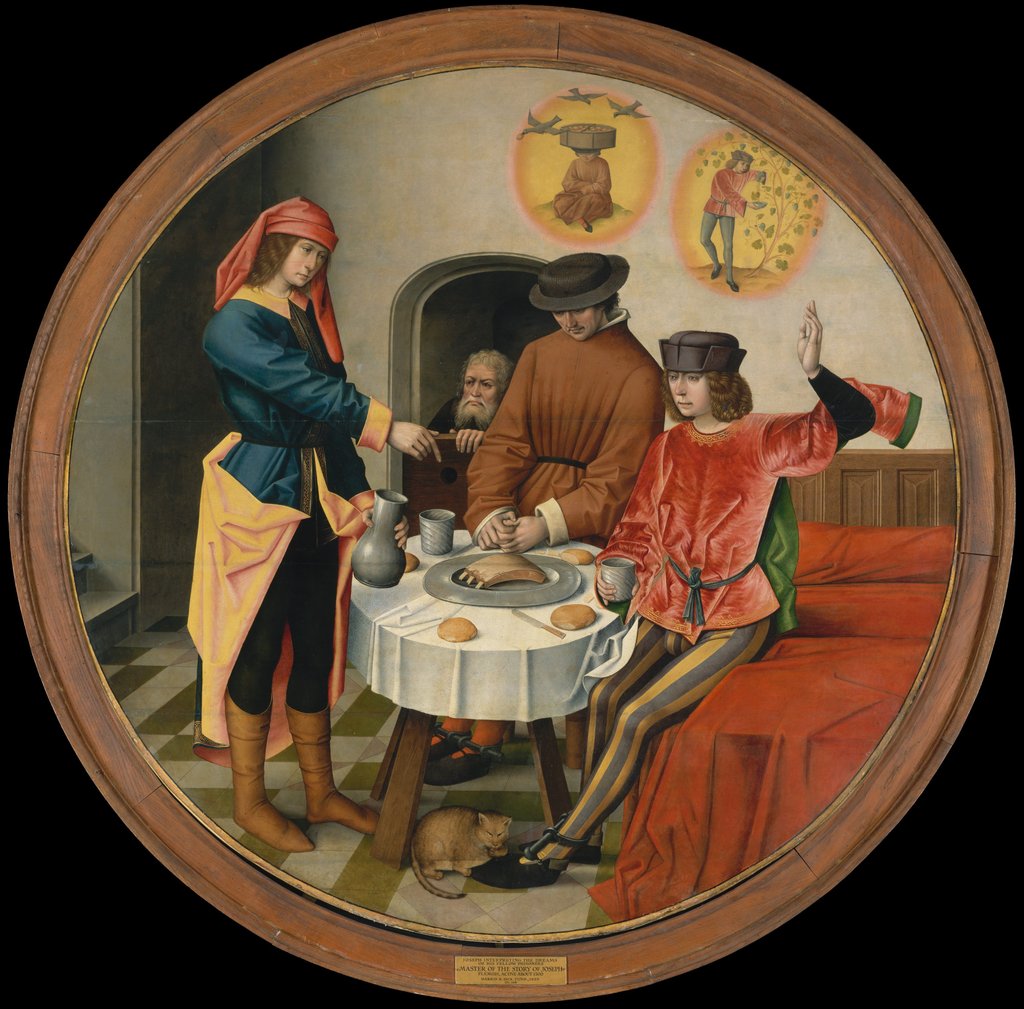 Detail of Joseph Interpreting the Dreams of His Fellow Prisoners by Master of the Story of Joseph